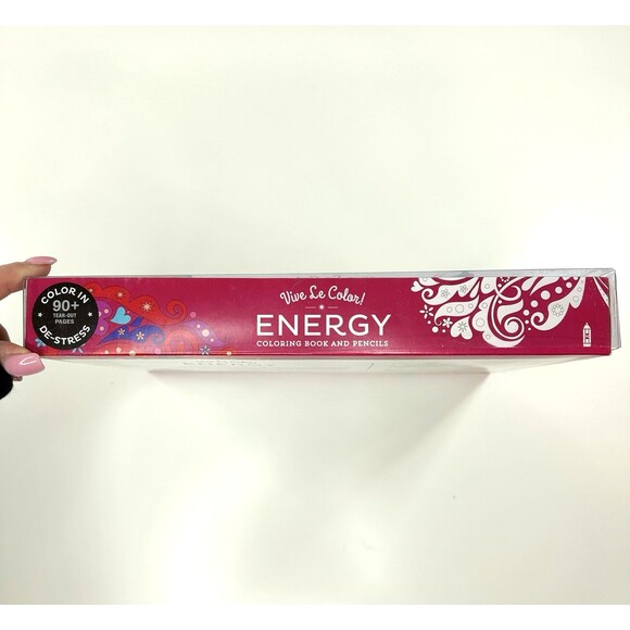 VIVE LE COLOR ENERGY Coloring Book Pencils De-Stress Adult Color Therapy Kit NEW - Picture 3 of 6
